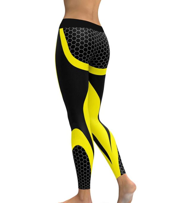 striped workout leggings